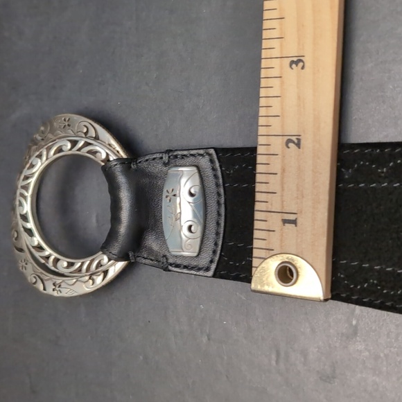 Brighton Women's Black Soft Suede Double Buckle Belt.M. - Picture 10 of 10